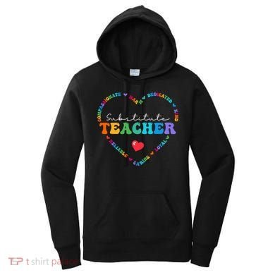 Cute Substitute Teacher Appreciati To School Gift Women's Hoodie