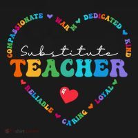 Cute Substitute Teacher Appreciati To School Gift Women's Hoodie thumb 2