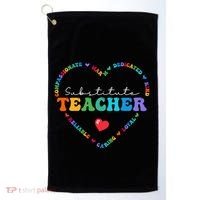 Cute Substitute Teacher Appreciati To School Gift Golf Towel thumb 0