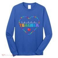 Cute Substitute Teacher Appreciati To School Gift Long Sleeve Shirt thumb 0