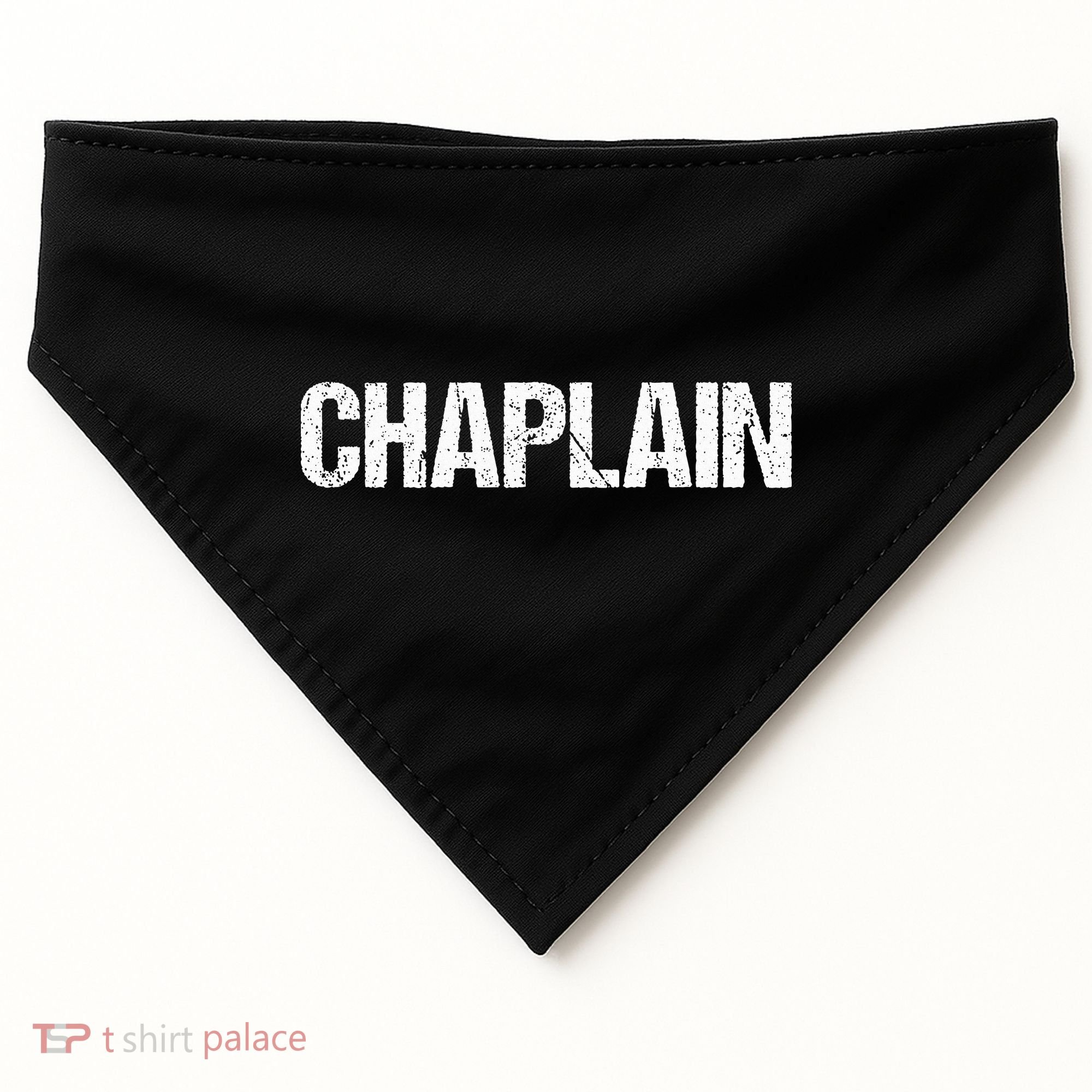Chaplain Simple Title USA-Made Doggie Bandana