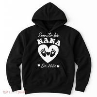 Cute Soon To Be Nana EST 2026 Baby Feet Heart Hoodie thumb 0