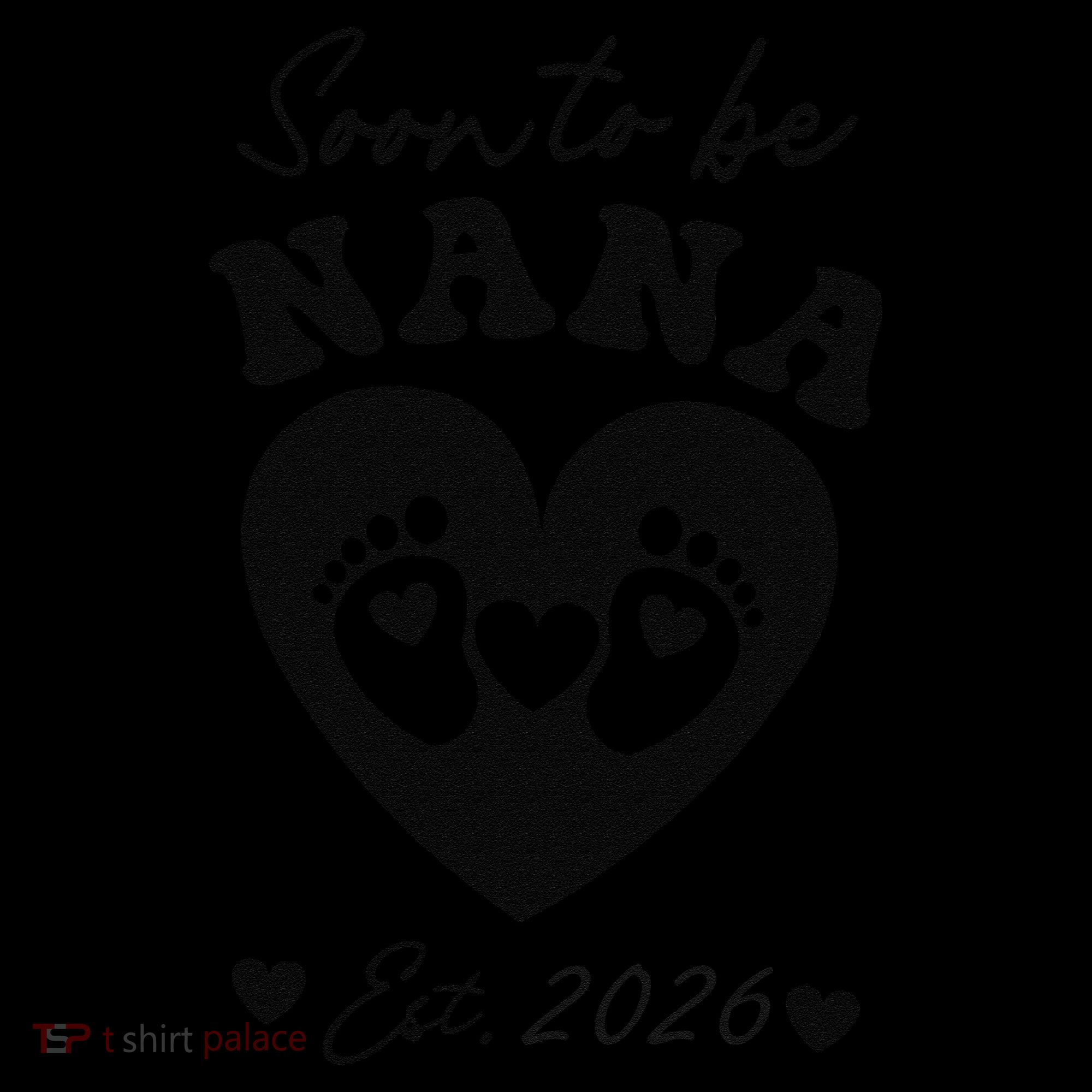 Cute Soon To Be Nana EST 2026 Baby Feet Heart Coffee Mug