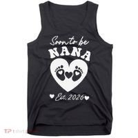 Cute Soon To Be Nana EST 2026 Baby Feet Heart Tank Top thumb 0