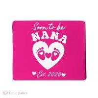 Cute Soon To Be Nana EST 2026 Baby Feet Heart Mousepad thumb 0