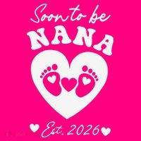 Cute Soon To Be Nana EST 2026 Baby Feet Heart Women's Tank Top thumb 4