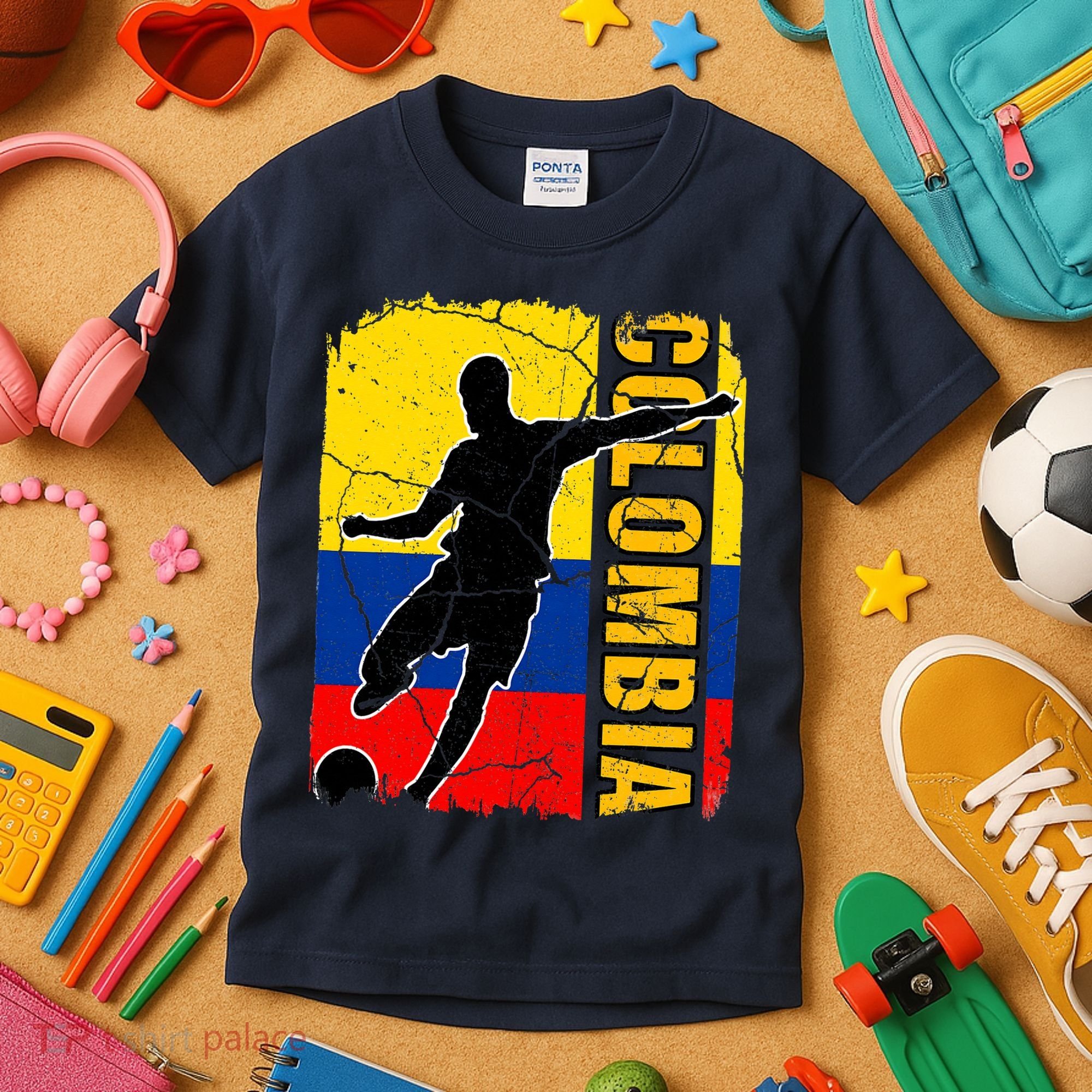 Colombian Soccer Team Colombia Flag Jersey Kids T-Shirt
