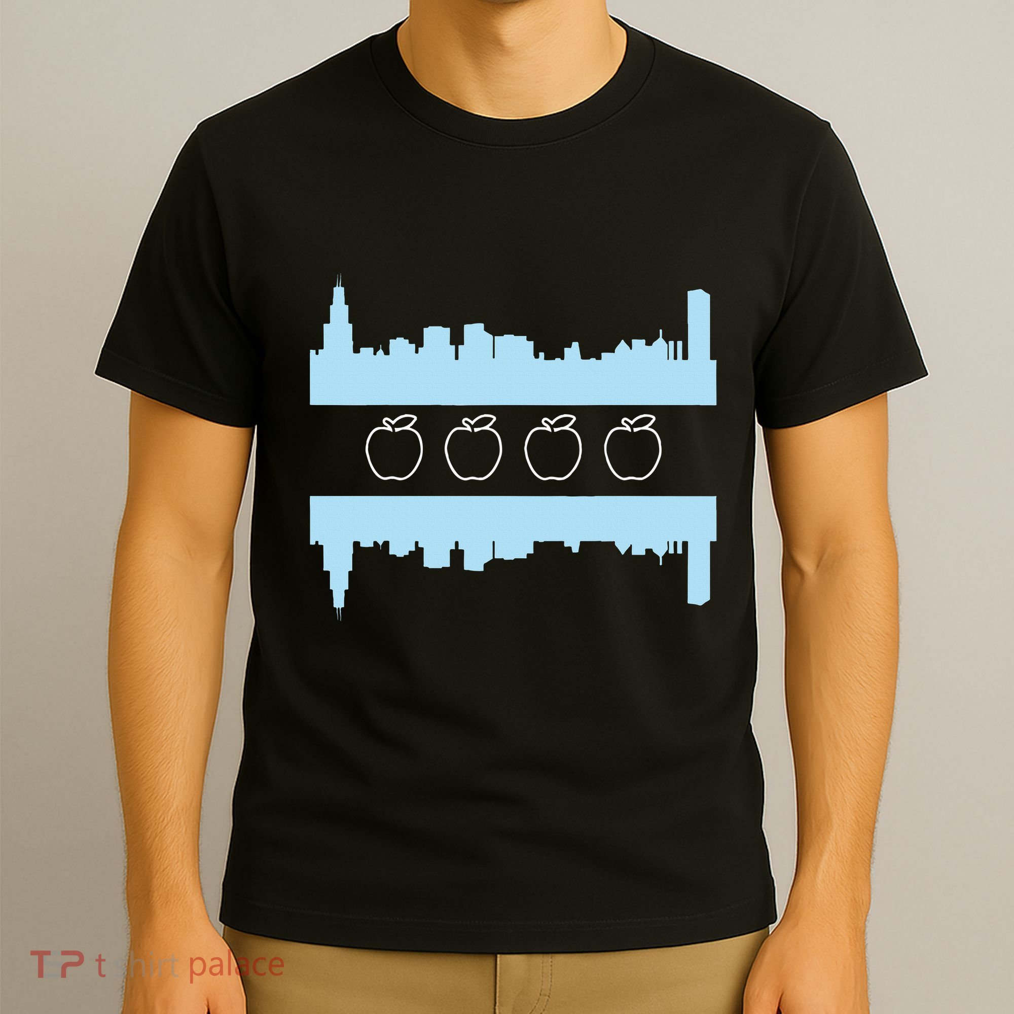 Chicago School Teachers Union Red For Ed Skyline Flag T-Shirt