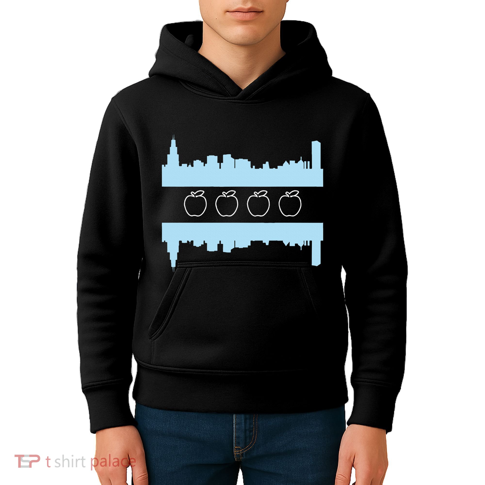 Chicago School Teachers Union Red For Ed Skyline Flag Kids Hoodie