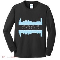 Chicago School Teachers Union Red For Ed Skyline Flag Kids Long Sleeve Shirt thumb 0