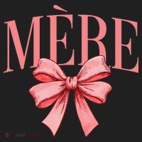 Cute Simple Typo Mothers Day French Mere Coquette Bow Beanie thumb 2