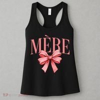Cute Simple Typo Mothers Day French Mere Coquette Bow Women's Tank Top thumb 3