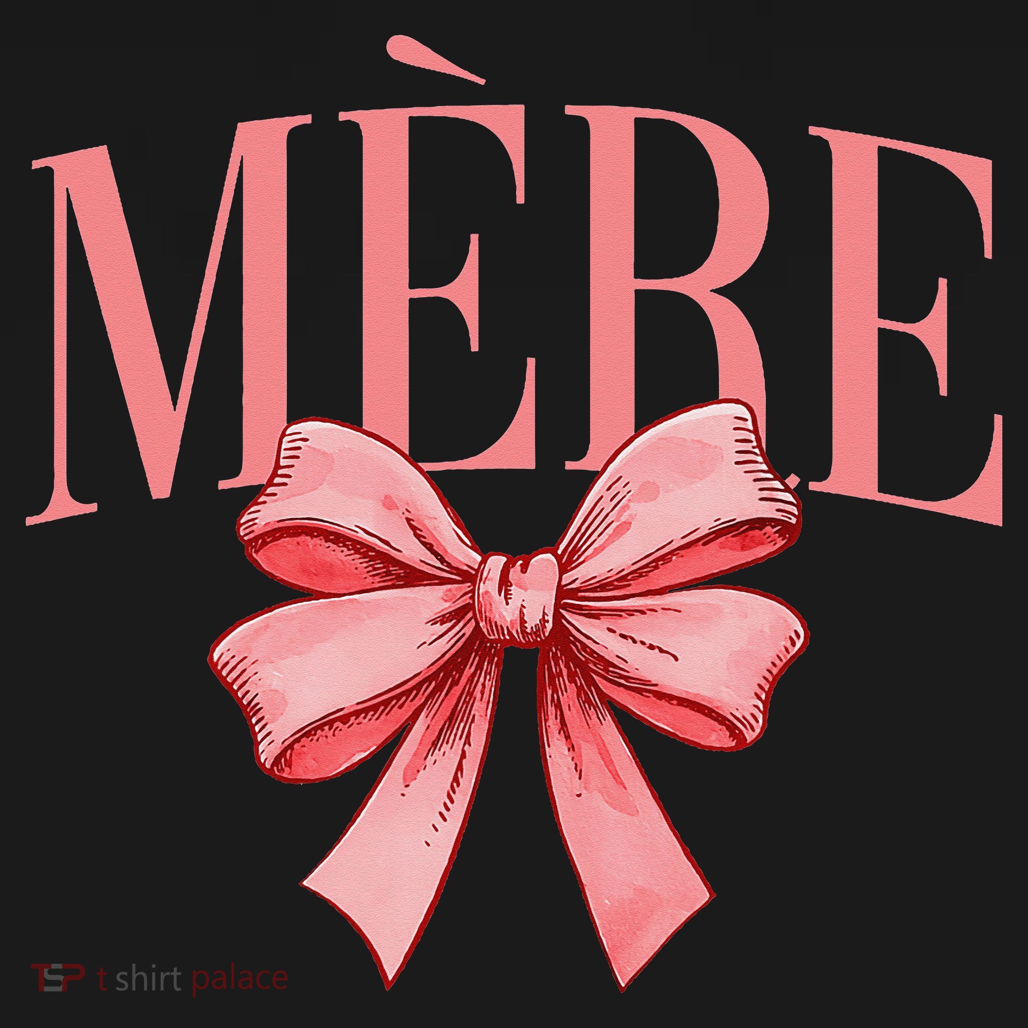 Cute Simple Typo Mothers Day French Mere Coquette Bow Toddler Hoodie
