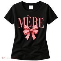 Cute Simple Typo Mothers Day French Mere Coquette Bow Women's T-Shirt thumb 0