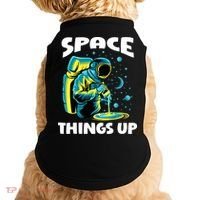 Cool Space Things Up Graphic Astronaut In Outer Space Gift Doggie Tank thumb 0