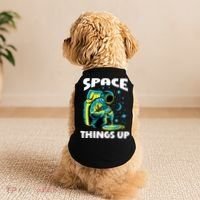 Cool Space Things Up Graphic Astronaut In Outer Space Gift Doggie Tank thumb 2