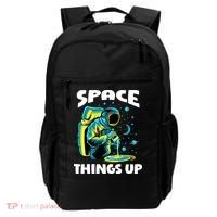 Cool Space Things Up Graphic Astronaut In Outer Space Gift Backpack thumb 0