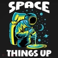 Cool Space Things Up Graphic Astronaut In Outer Space Gift Bucket Hat thumb 4