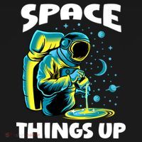 Cool Space Things Up Graphic Astronaut In Outer Space Gift Pajama Set thumb 2