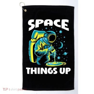 Cool Space Things Up Graphic Astronaut In Outer Space Gift Golf Towel