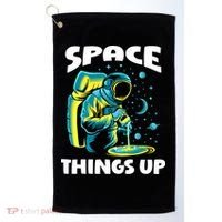 Cool Space Things Up Graphic Astronaut In Outer Space Gift Golf Towel thumb 0