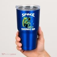 Cool Space Things Up Graphic Astronaut In Outer Space Gift Tumbler thumb 2