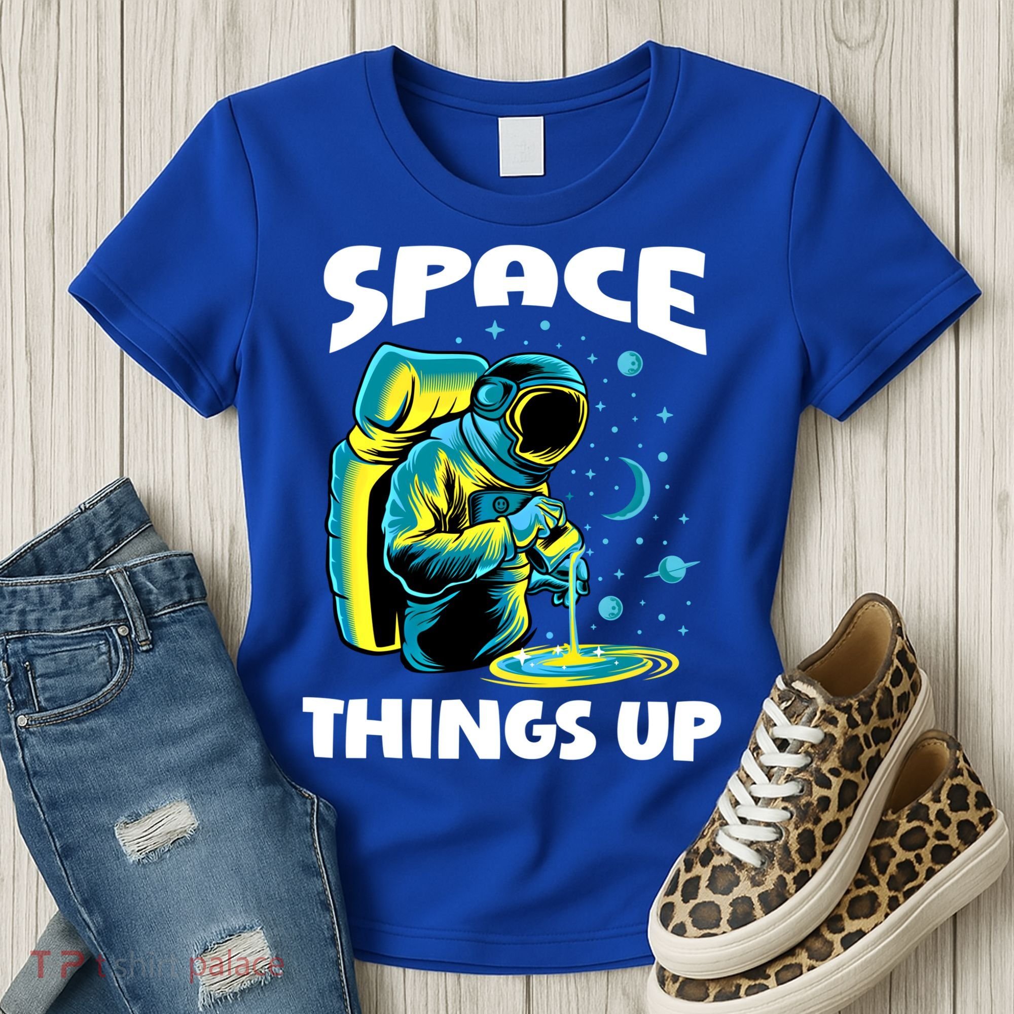 Cool Space Things Up Graphic Astronaut In Outer Space Gift Women's T-Shirt