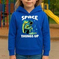 Cool Space Things Up Graphic Astronaut In Outer Space Gift Kids Hoodie thumb 3