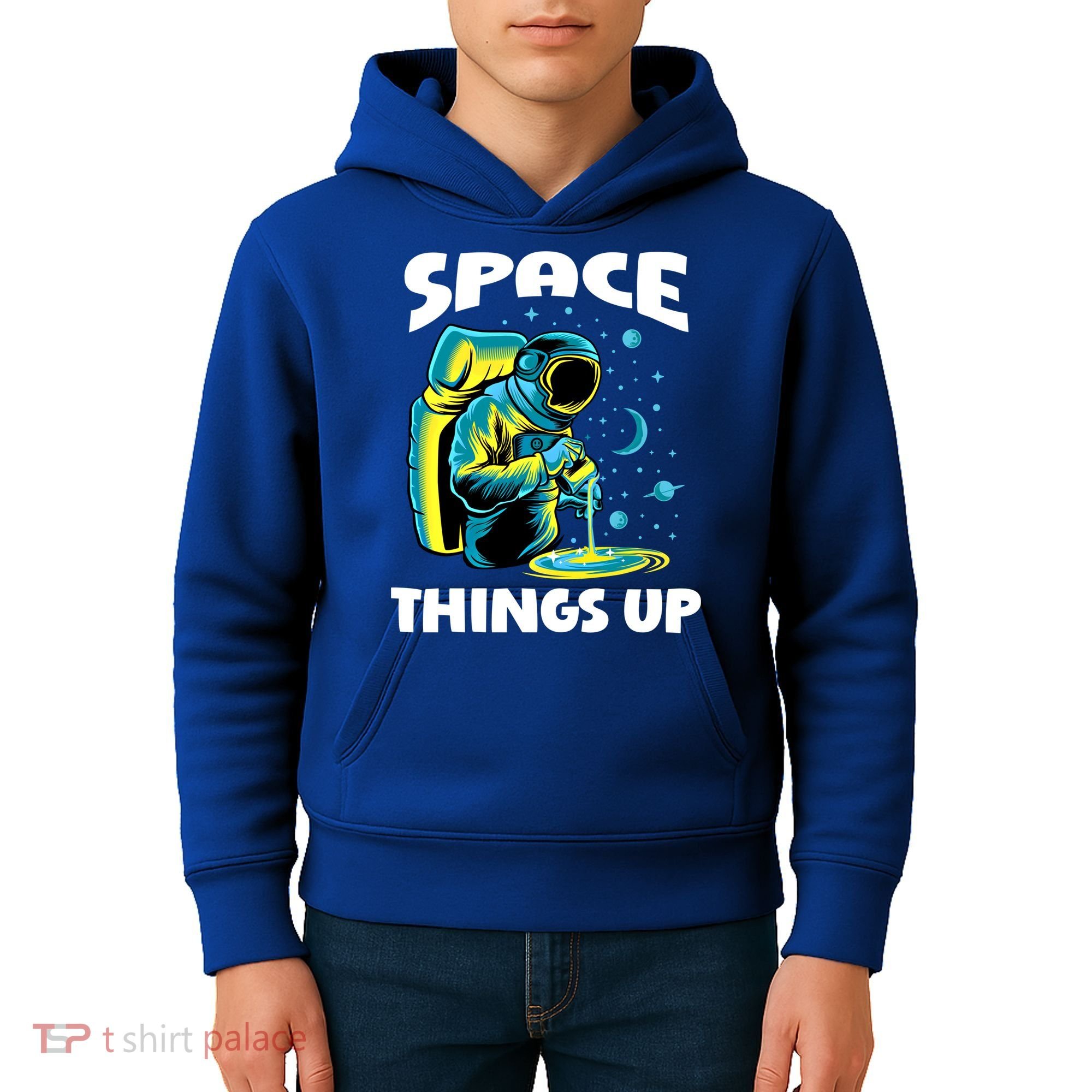 Cool Space Things Up Graphic Astronaut In Outer Space Gift Kids Hoodie