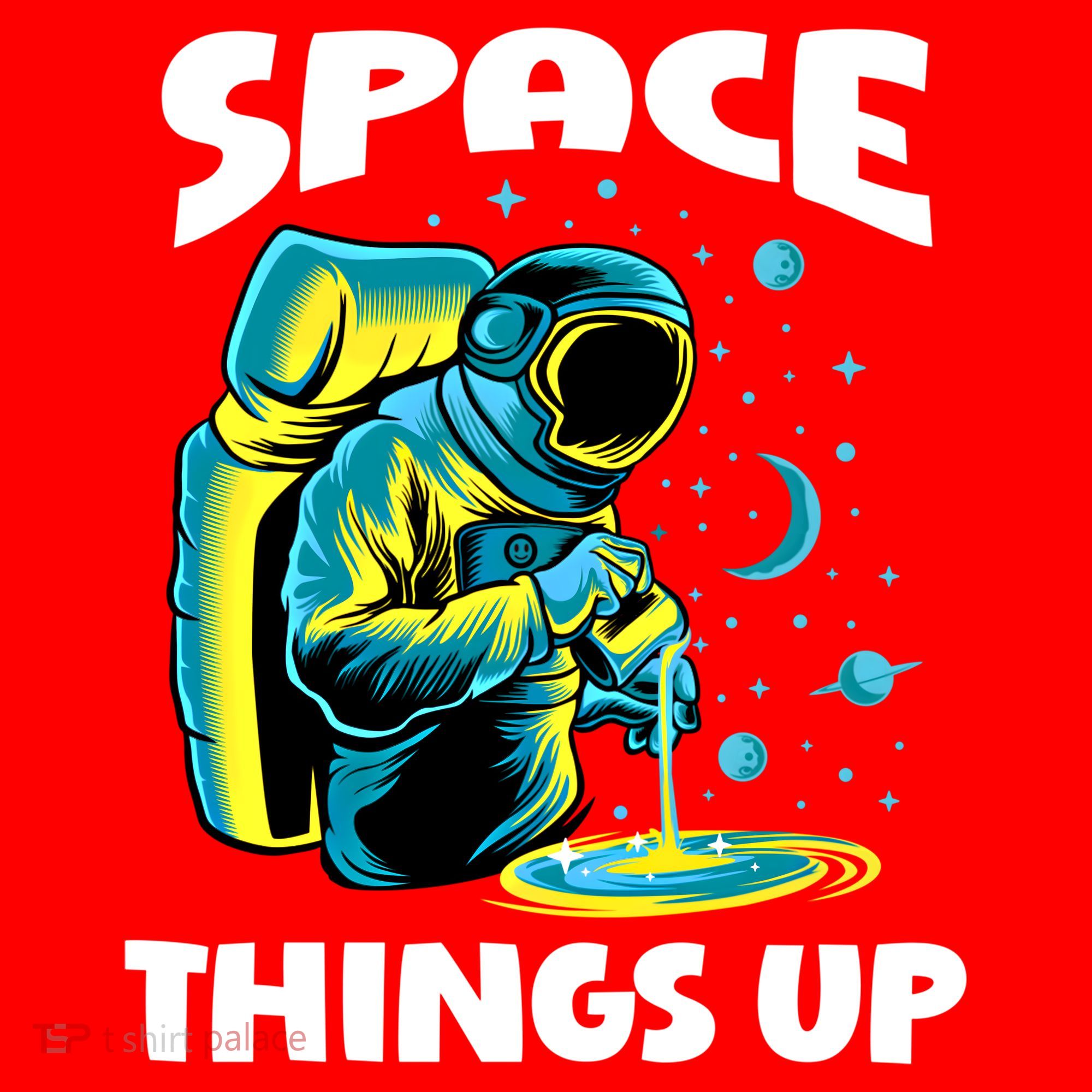 Cool Space Things Up Graphic Astronaut In Outer Space Gift Santa Hat
