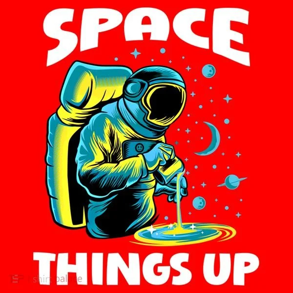 Cool Space Things Up Graphic Astronaut In Outer Space Gift Santa Hat