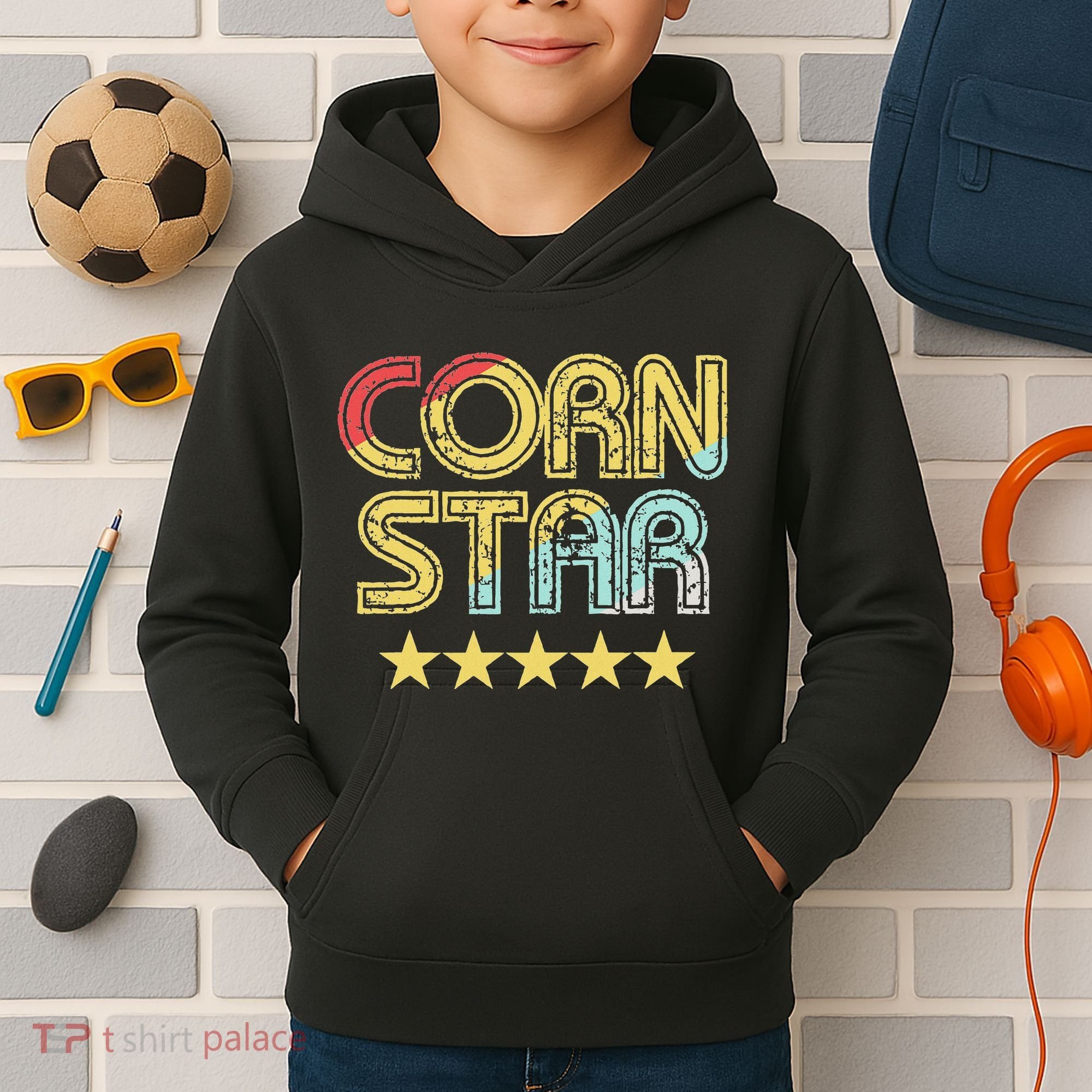 Corn Star Team Cornhole Kids Hoodie