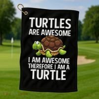 Cool Sea Turtle For Women Tortoise Lover Turtle Animal Golf Towel thumb 1