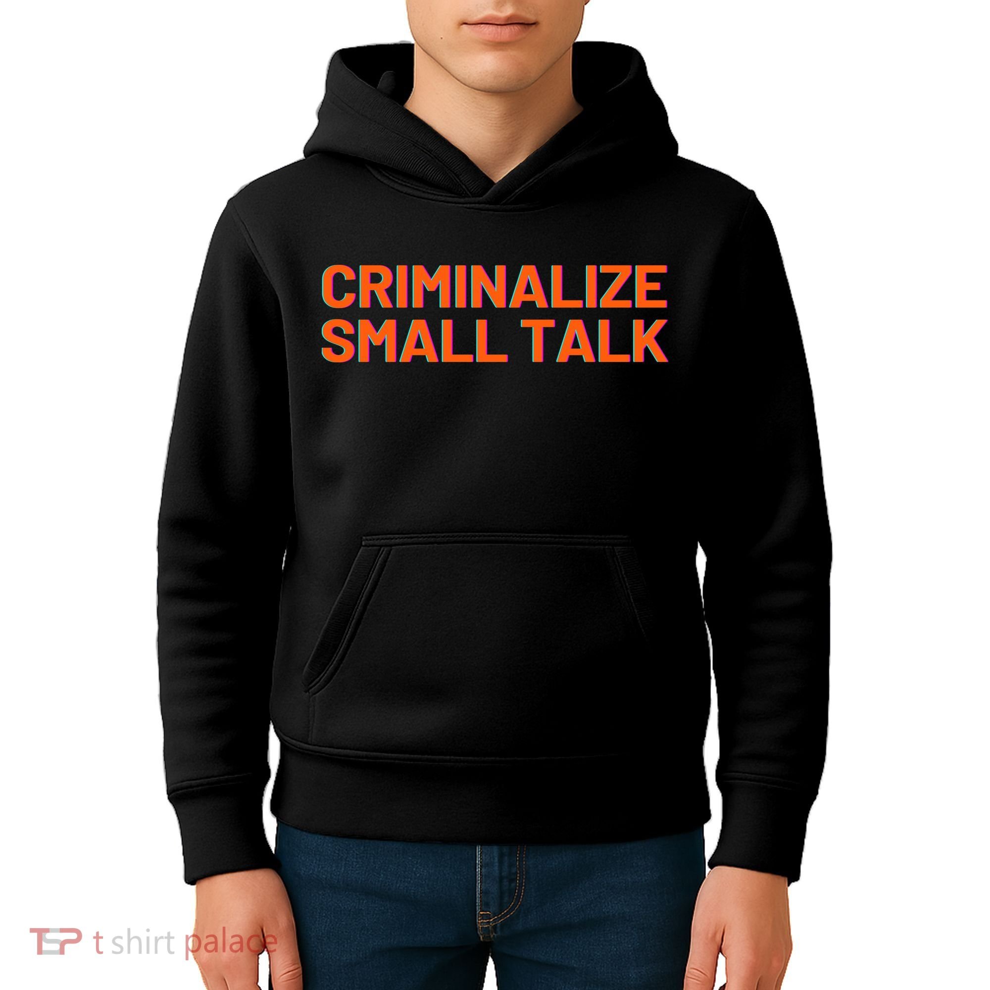 Criminalize Small Talk Kids Hoodie