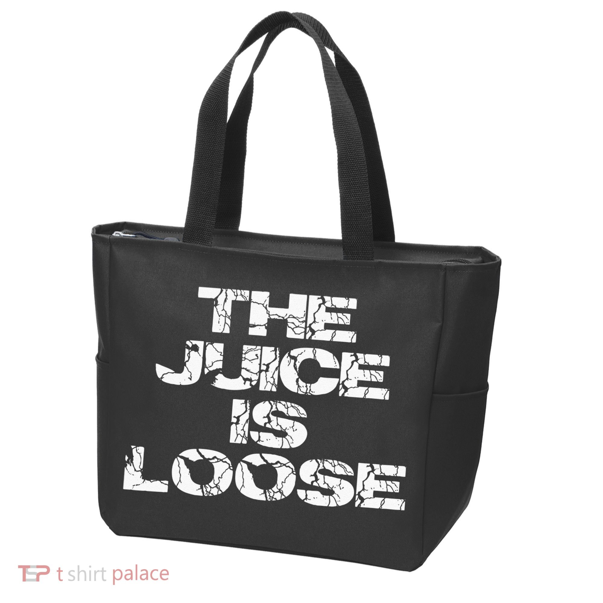 Casual Summer Trendy THE JUICE IS LOOSE Electric Tote Bag