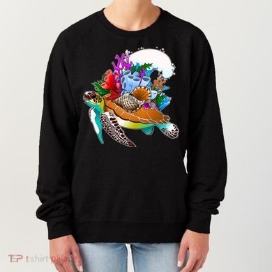 Cool Sea Turtle Ocean Life Women's Sweatshirt