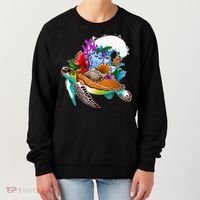 Cool Sea Turtle Ocean Life Women's Sweatshirt thumb 0