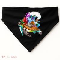 Cool Sea Turtle Ocean Life USA-Made Doggie Bandana thumb 0