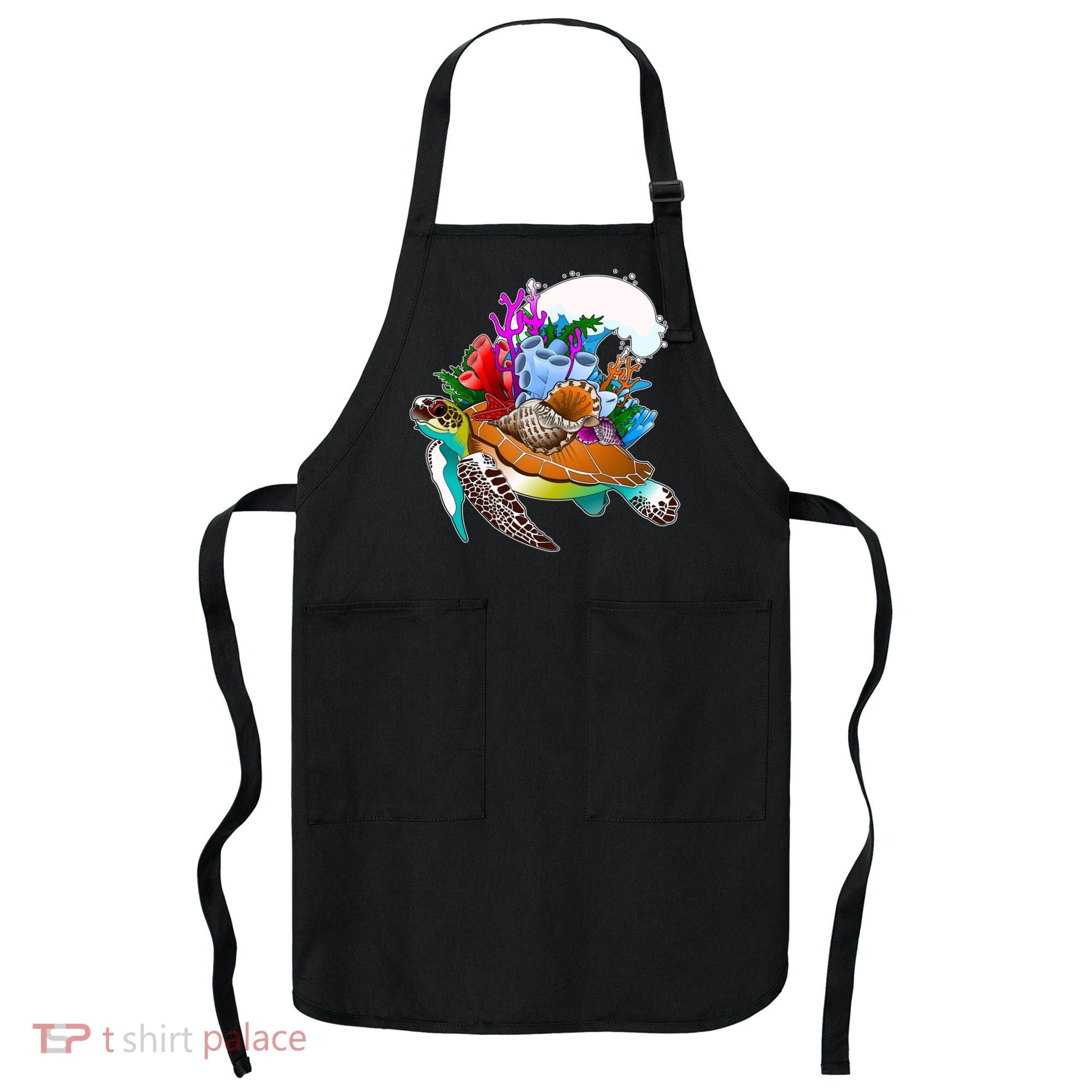 Cool Sea Turtle Ocean Life Apron