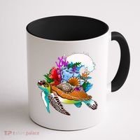 Cool Sea Turtle Ocean Life Coffee Mug thumb 1