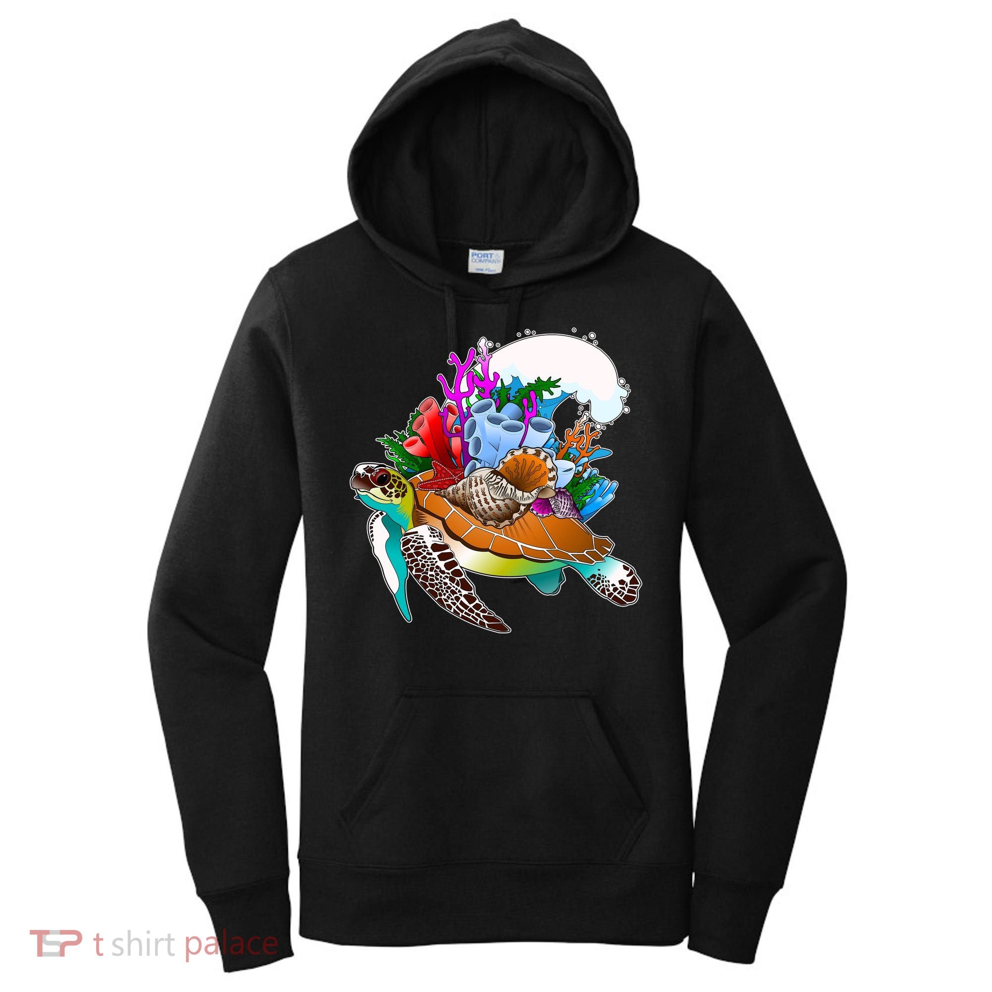 Cool Sea Turtle Ocean Life Women's Hoodie