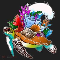 Cool Sea Turtle Ocean Life Tumbler thumb 3