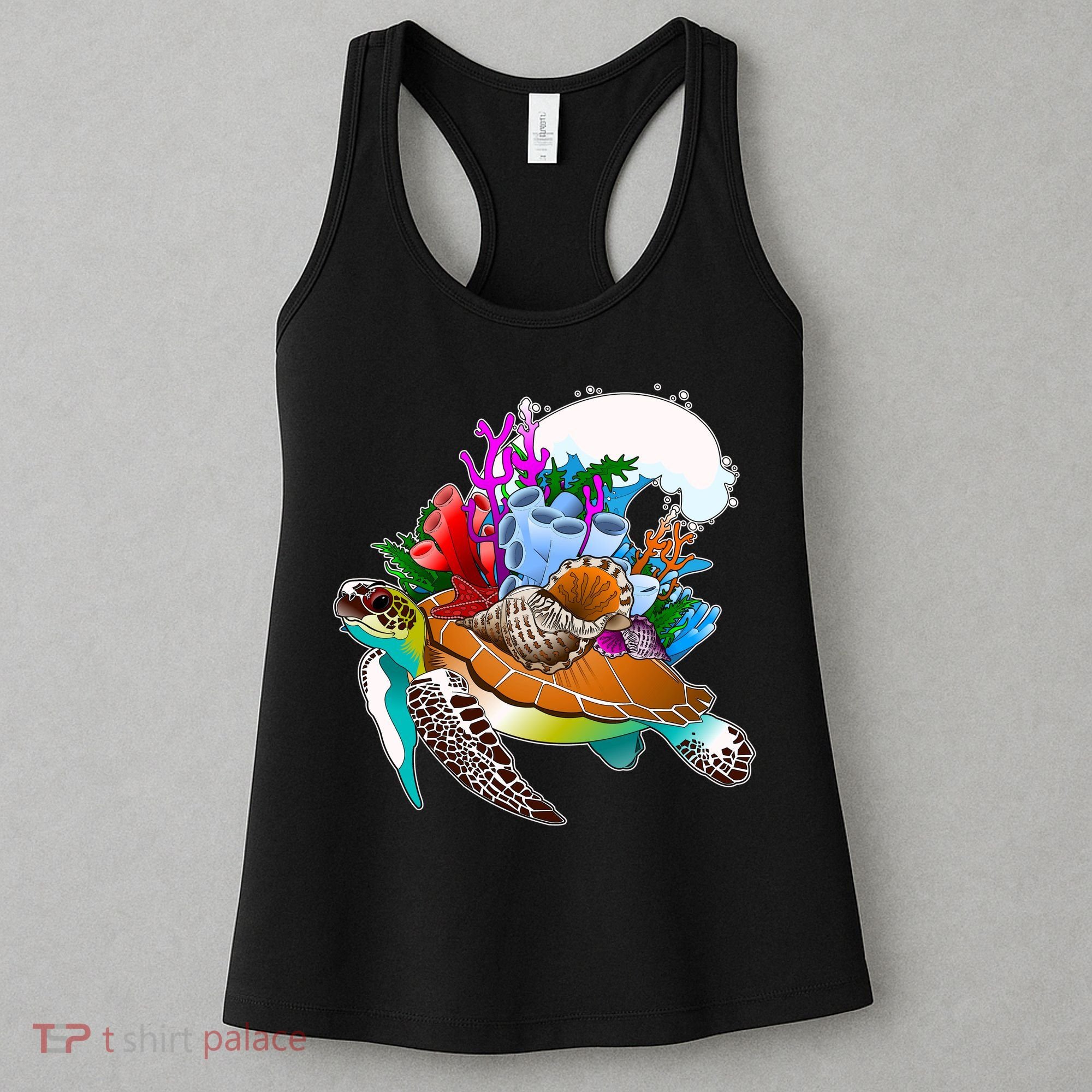 Cool Sea Turtle Ocean Life Women's Tank Top