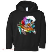 Cool Sea Turtle Ocean Life Toddler Hoodie thumb 0