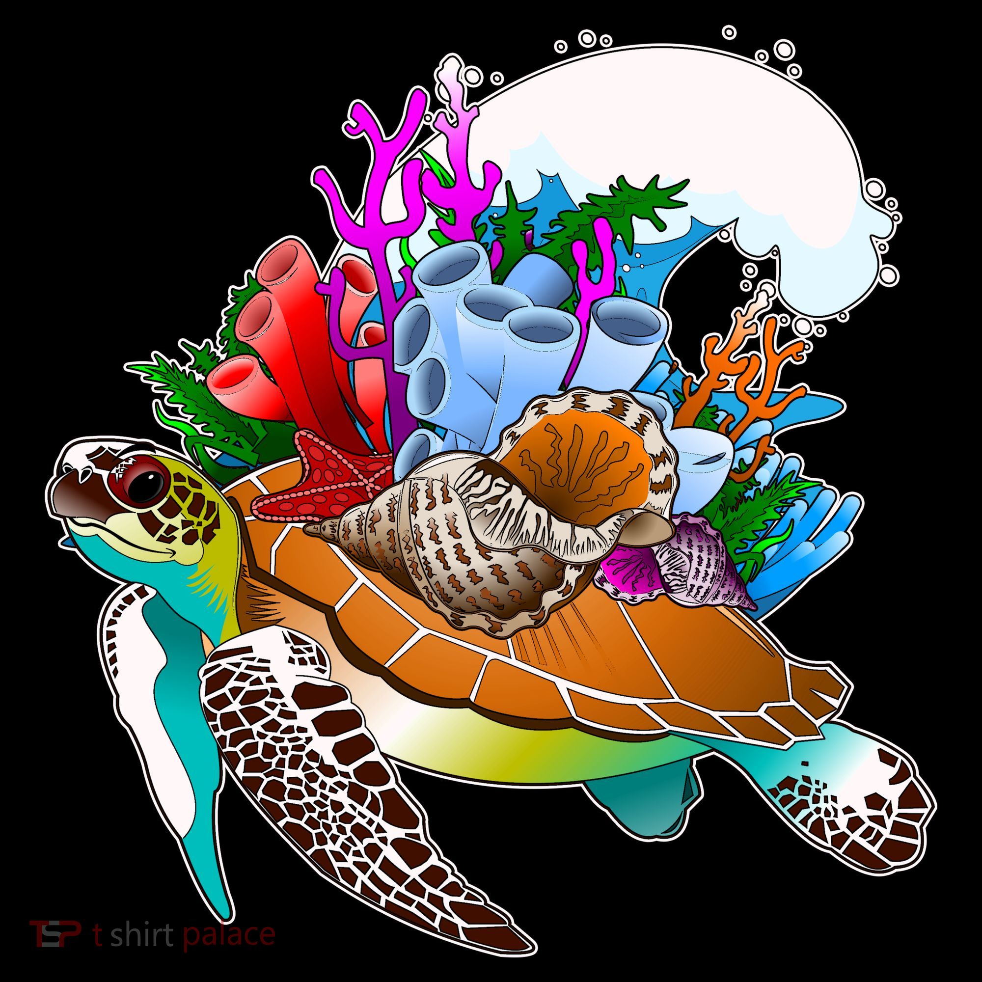 Cool Sea Turtle Ocean Life Toddler Hoodie