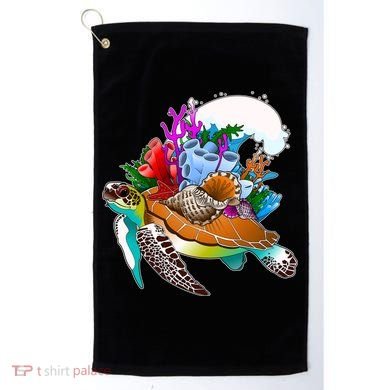 Cool Sea Turtle Ocean Life Golf Towel