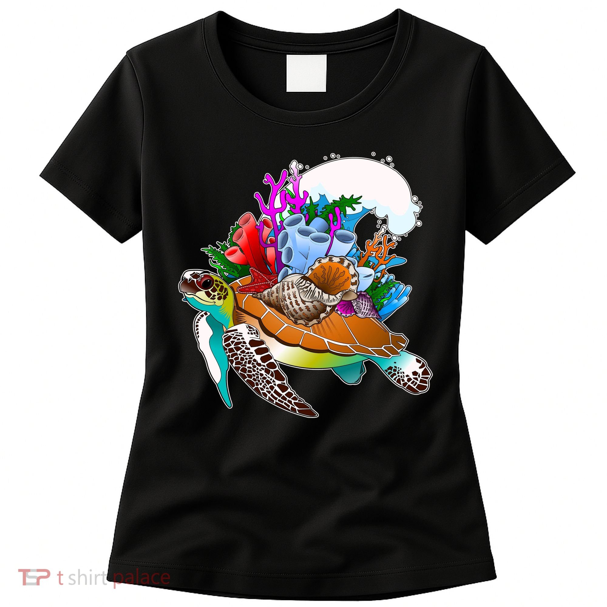 Cool Sea Turtle Ocean Life Women's T-Shirt