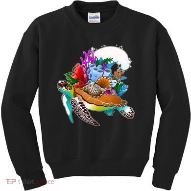 Cool Sea Turtle Ocean Life Kids Sweatshirt