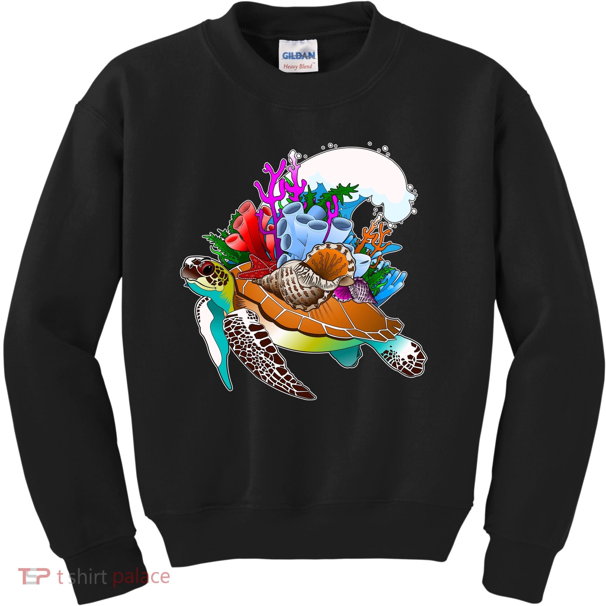 Cool Sea Turtle Ocean Life Kids Sweatshirt