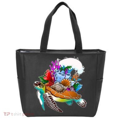 Cool Sea Turtle Ocean Life Tote Bag